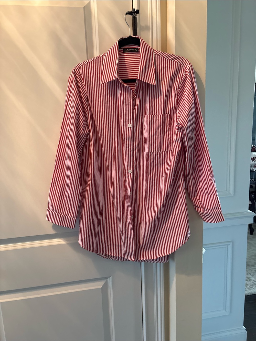Etro Red and White Striped Casual Button-Down Shirt